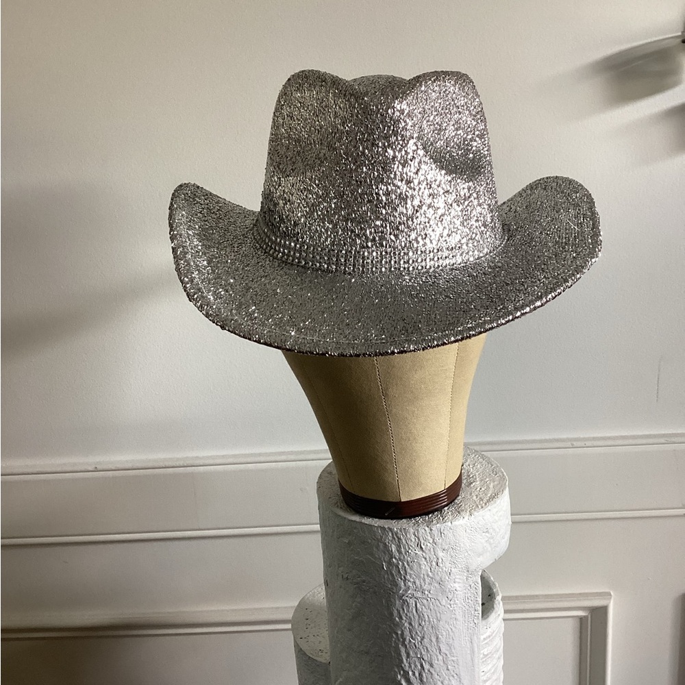 Silver Glitter Women's Hat - Picture 6 of 6